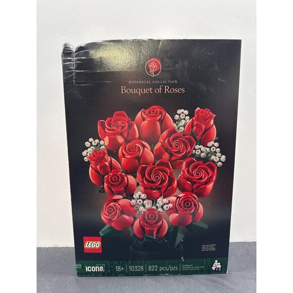 LEGO Icons Botanical Collection Bouquet Of Roses 10328 Building Set 18+ 822 Pcs - Picture 1 of 11